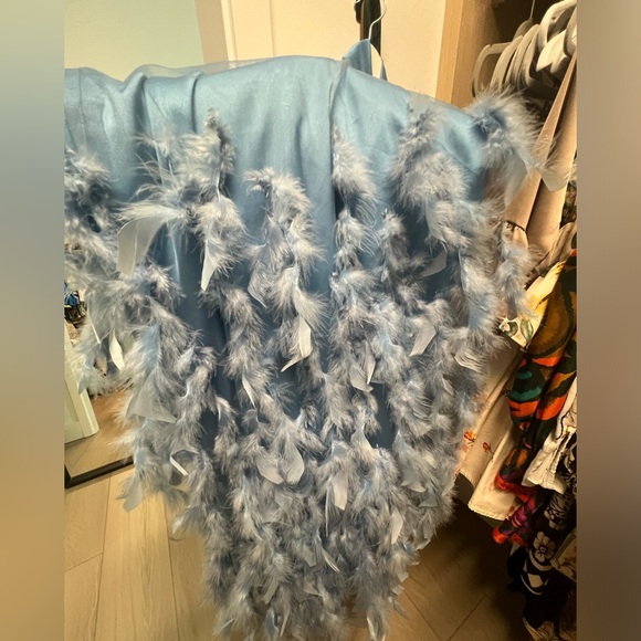 Beautiful Handmade light blue long dress - Picture 5 of 7